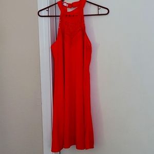 SWEETNIGHT ORANE/RED CHIFFON DRESS. NEW WITH TAG